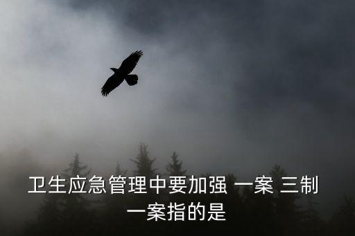 一案三制,應(yīng)急管理一案三制