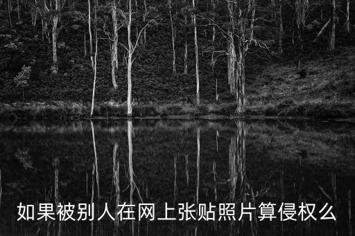 如果被別人在網(wǎng)上張貼照片算侵權(quán)么