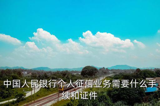 中國人民銀行個(gè)人征信業(yè)務(wù)需要什么手續(xù)和證件