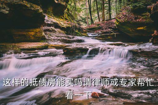 抵債房能買(mǎi)嗎，有抵押貸款的房子可以買(mǎi)嗎