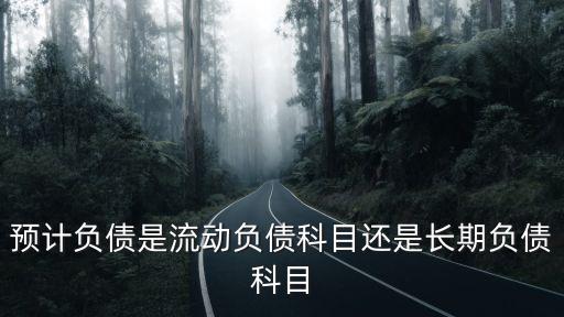 預(yù)計(jì)負(fù)債是流動(dòng)負(fù)債科目還是長(zhǎng)期負(fù)債科目