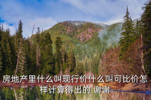 房地產(chǎn)里什么叫現(xiàn)行價(jià)什么叫可比價(jià)怎樣計(jì)算得出的 謝謝