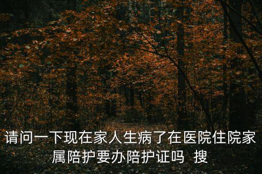 請(qǐng)問(wèn)一下現(xiàn)在家人生病了在醫(yī)院住院家屬陪護(hù)要辦陪護(hù)證嗎  搜