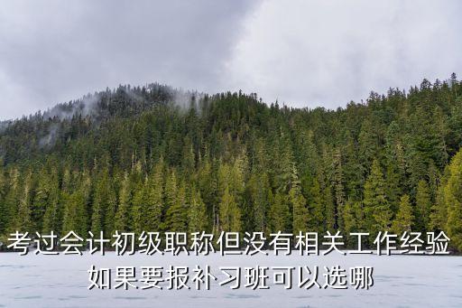 李正祥，考過會計初級職稱但沒有相關工作經驗如果要報補習班可以選哪