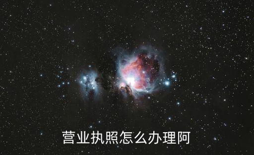 營業(yè)執(zhí)照怎么辦理阿