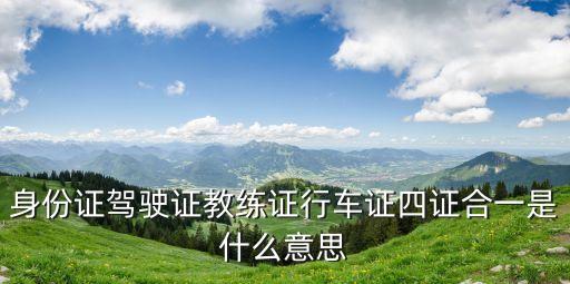 四證合一，工商稅務四證合一包括什么