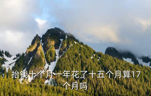  抬錢十個(gè)月一年花了十五個(gè)月算17個(gè)月嗎