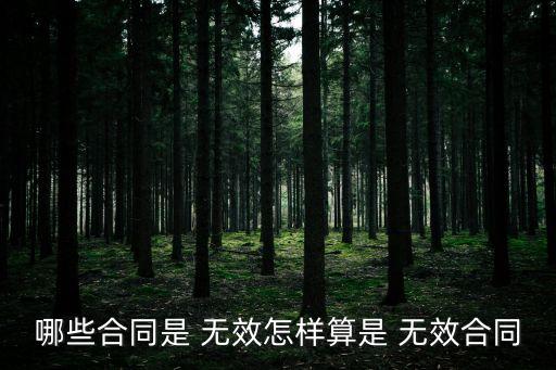 什么情況下協(xié)議可以視為無效