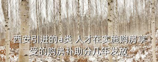 西安人才補貼