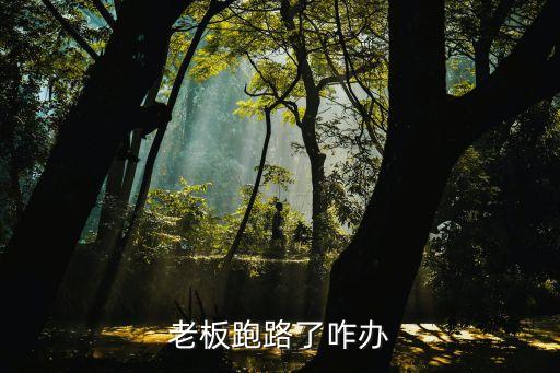老板跑路，老板跑路犯法嗎