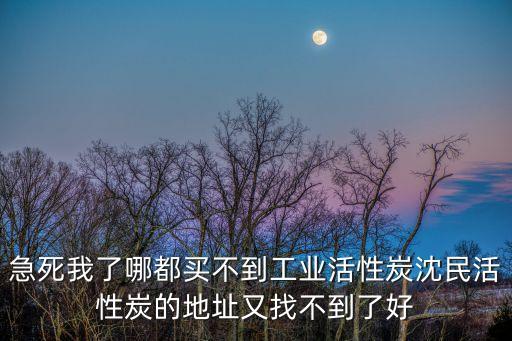 沈民，急死我了哪都買不到工業(yè)活性炭沈民活性炭的地址又找不到了好