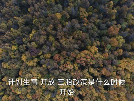 開放三胎