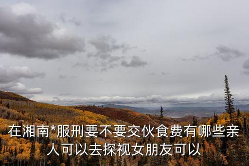 在湘南*服刑要不要交伙食費(fèi)有哪些親人可以去探視女朋友可以