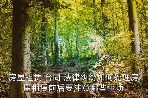 房屋租賃 合同 法律糾紛如何處理房屋租賃前后要注意哪些事項