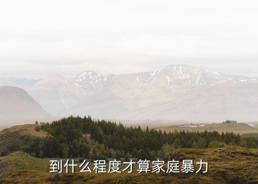 到什么程度才算家庭暴力