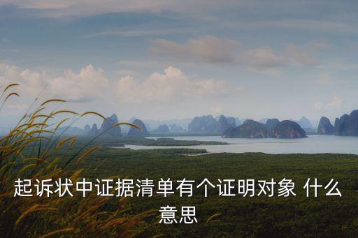 證明對(duì)象，什么是證明對(duì)象