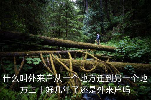 外來戶，法律咨詢 什么是外來戶