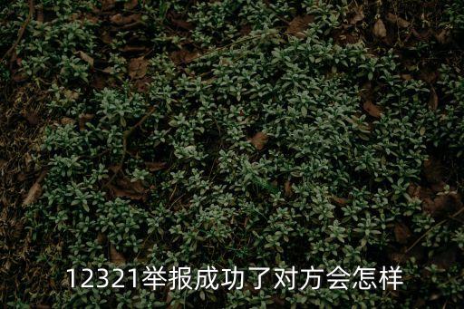  12321舉報(bào)成功了對(duì)方會(huì)怎樣