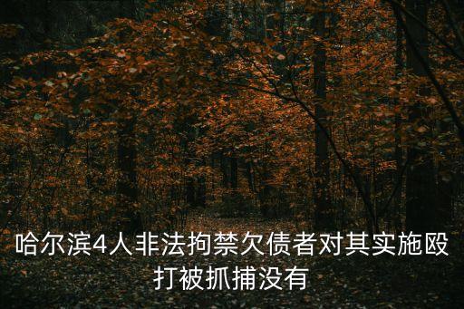 哈爾濱4人非法拘禁欠債者對(duì)其實(shí)施毆打被抓捕沒(méi)有