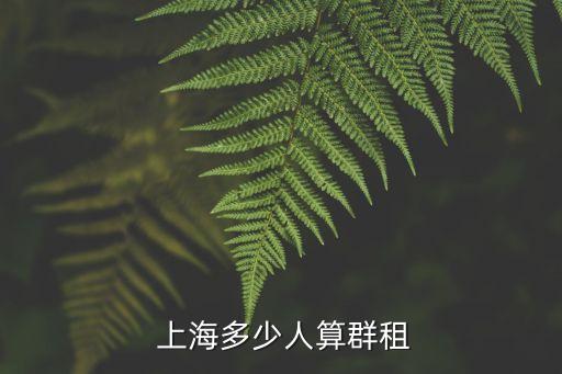  上海多少人算群租