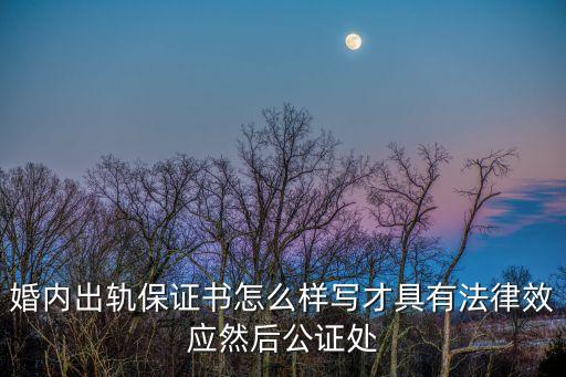 婚內(nèi)出軌保證書怎么樣寫才具有法律效應(yīng)然后公證處