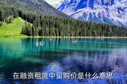 在融資租賃中留購價是什么意思