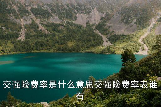 交強(qiáng)險費(fèi)率是什么意思交強(qiáng)險費(fèi)率表誰有