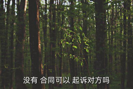 沒有簽訂合同可以起訴嗎,異地簽訂合同在哪里起訴