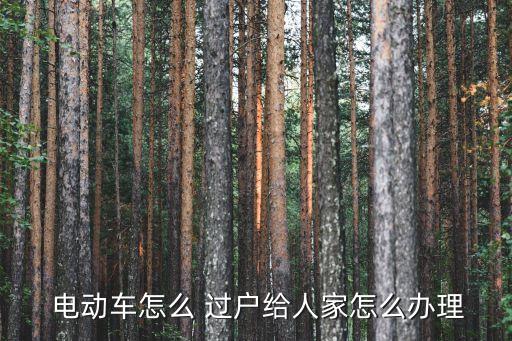 電動車過戶需要什么手續(xù),新國標電動車過戶需要什么手續(xù)