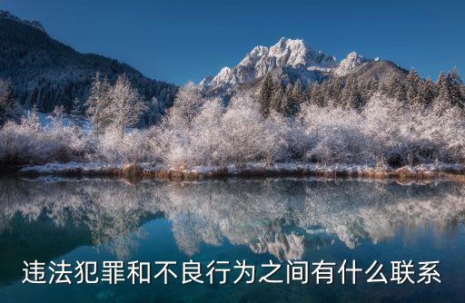 違法犯罪和不良行為之間有什么聯(lián)系