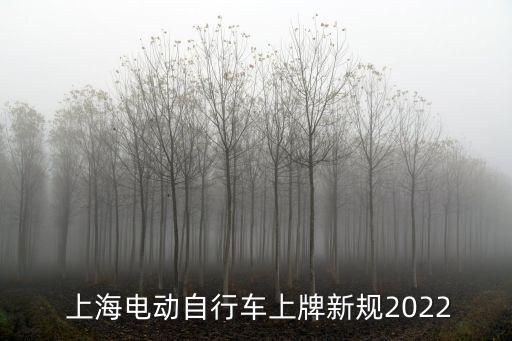  上海電動自行車上牌新規(guī)2022