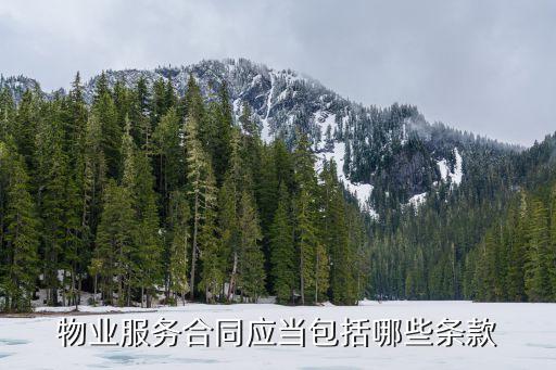 物業(yè)服務(wù)合同，物業(yè)服務(wù)合同應(yīng)當(dāng)包括哪些條款