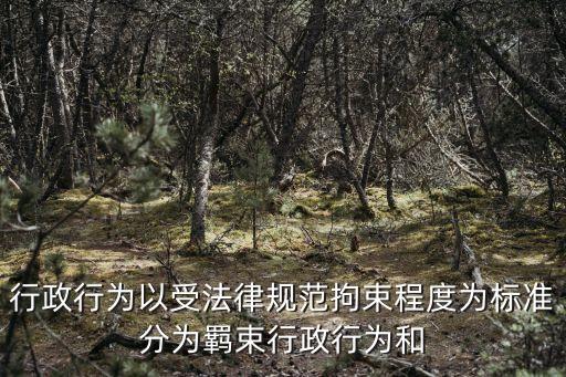 羈束行政行為，行政行為以受法律規(guī)范拘束程度為標(biāo)準(zhǔn)分為羈束行政行為和