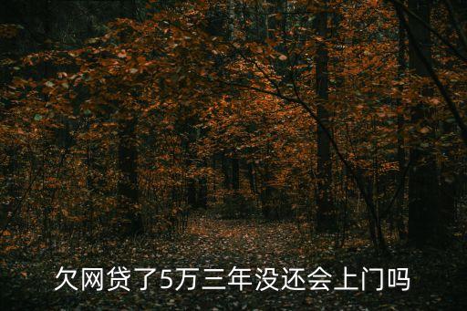 欠網(wǎng)貸了5萬(wàn)三年沒(méi)還會(huì)上門嗎