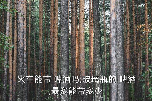  火車能帶 啤酒嗎,玻璃瓶的 啤酒,最多能帶多少