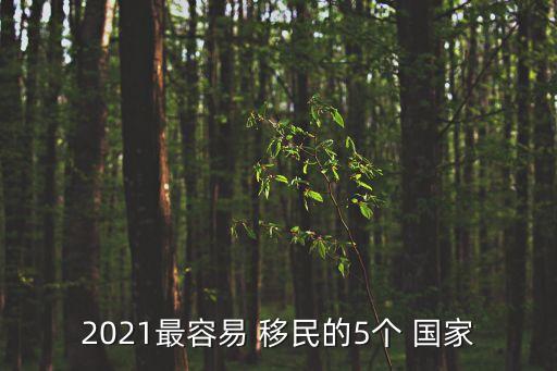 2021最容易 移民的5個 國家