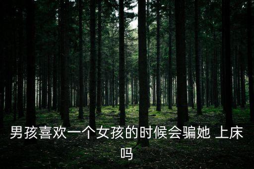 男孩喜歡一個女孩的時候會騙她 上床嗎