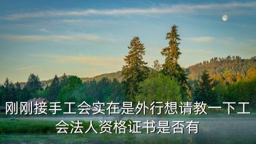 工會法人資格證，剛剛接手工會實在是外行想請教一下工會法人資格證書是否有