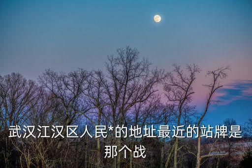 江漢區(qū)人民*，請問有誰知道江漢區(qū)人民*在哪呀