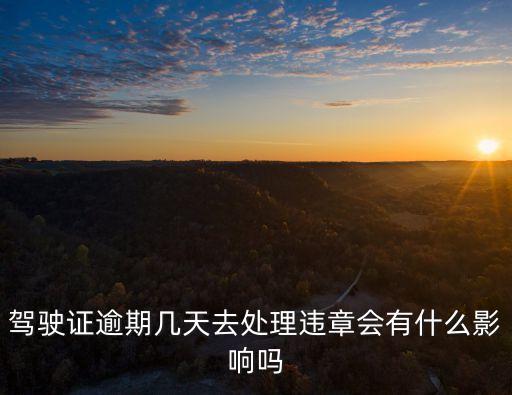 逾期處理，駕駛證逾期幾天去處理違章會(huì)有什么影響嗎