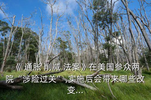 通脹削減法案生效,美國通脹削減法案生效