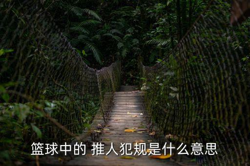 籃球中的 推人犯規(guī)是什么意思