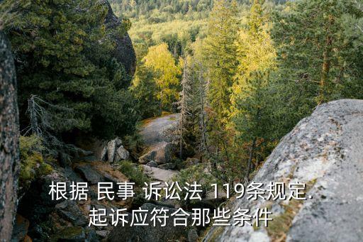 民事訴訟法119條規(guī)定的解釋