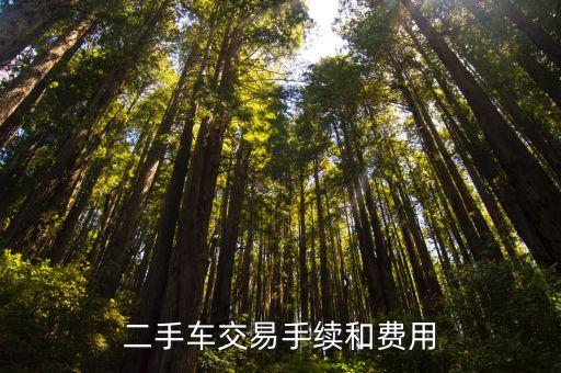二手車交易流程及費(fèi)用，二手車交易手續(xù)和費(fèi)用