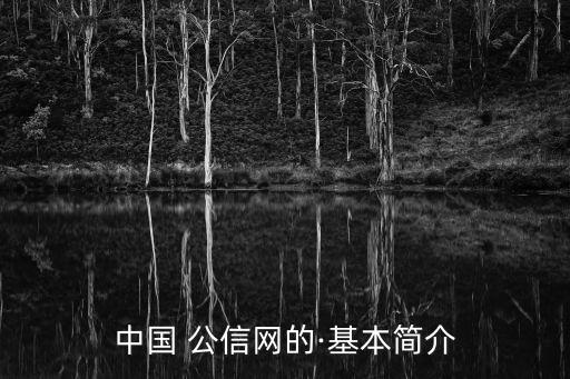 中國 公信網(wǎng)的·基本簡介