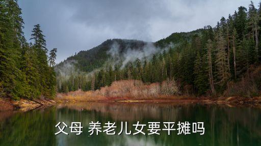 父母 養(yǎng)老兒女要平攤嗎