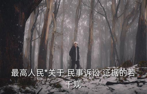 民事證據(jù)規(guī)定,最高*民事證據(jù)規(guī)定