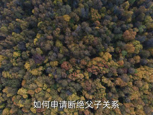 如何申請(qǐng)斷絕父子關(guān)系