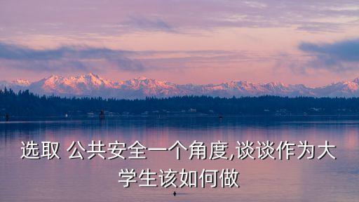 公共安全