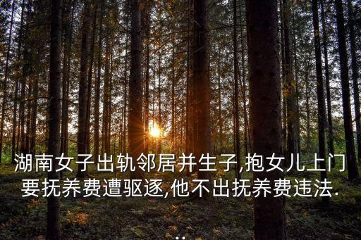 湖南女子出軌鄰居并生子,抱女兒上門要撫養(yǎng)費(fèi)遭驅(qū)逐,他不出撫養(yǎng)費(fèi)違法...